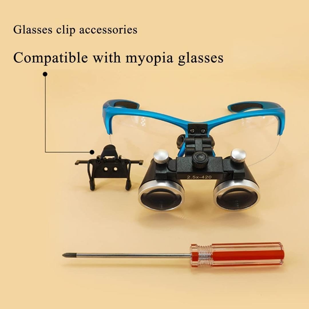 新品　デンタル ルーペ 2.5倍 黒ライト付 歯科 拡大鏡 角度調整可能 DIY デンタル ルーペ 2.5倍 ブラック ライト付 歯科 拡大鏡 角度調整